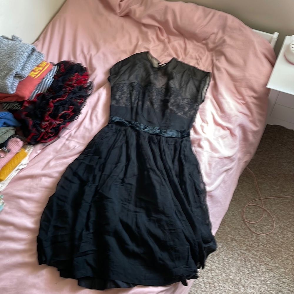 Vintage black 50s prom dress